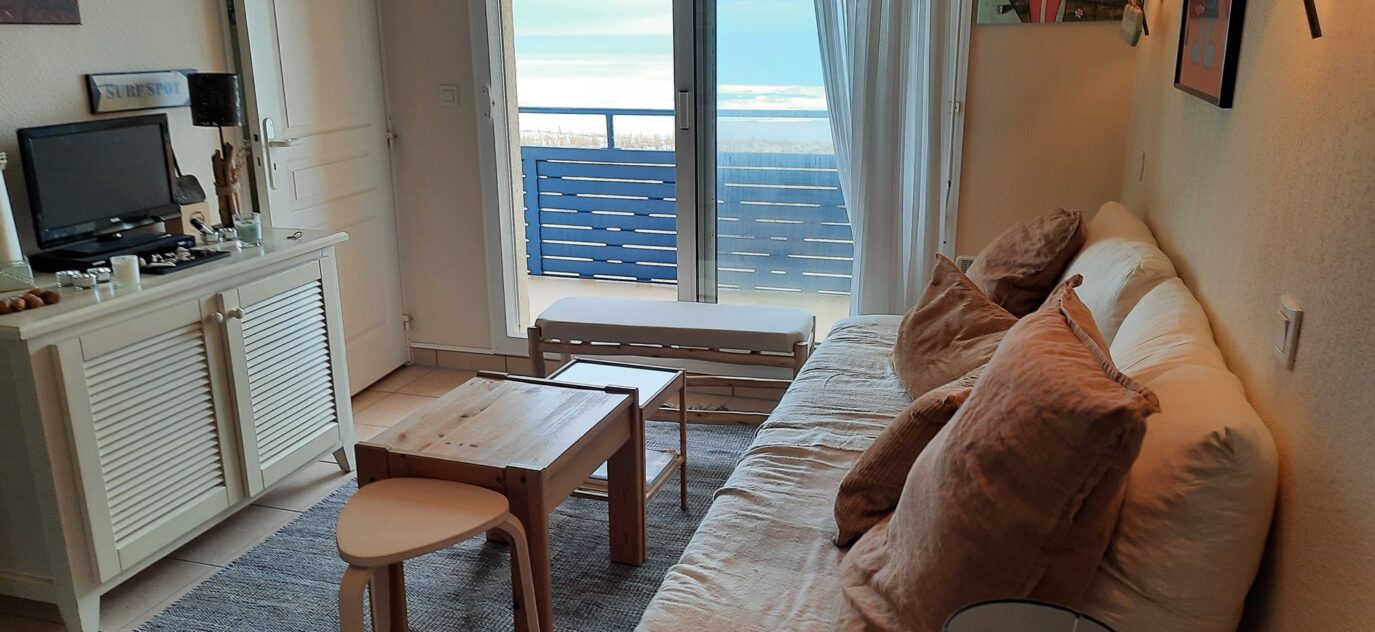 Appartement en première ligne vue unique dune et océan – 1 chambre – 4 voyageurs – 24 m²