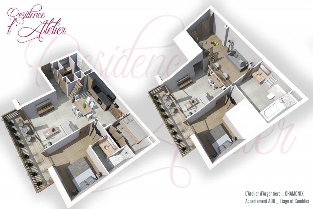 Appartement – 4 pièces – 3 chambres