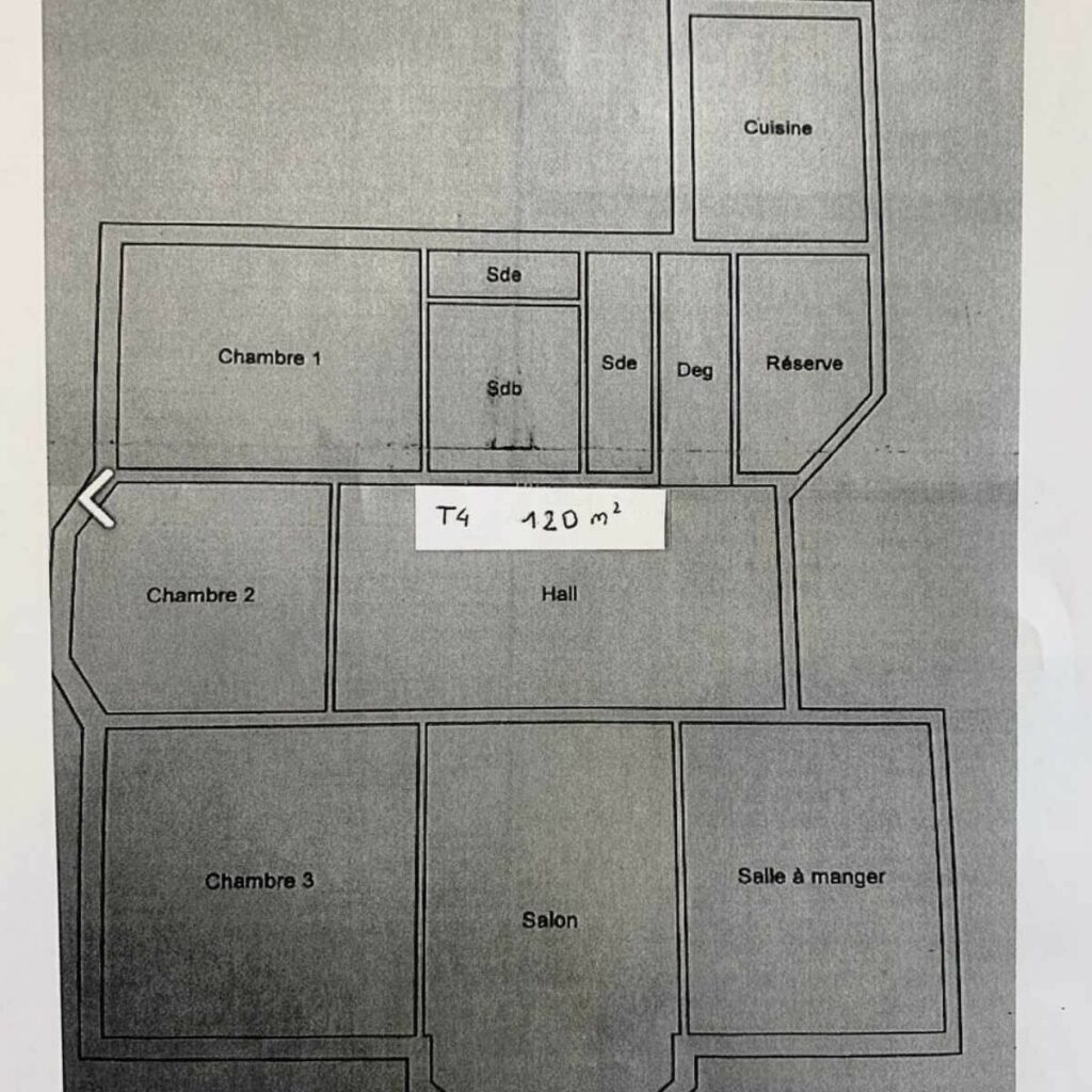Lumineux appartement – 4 pièces – 2 chambres – 120 m²