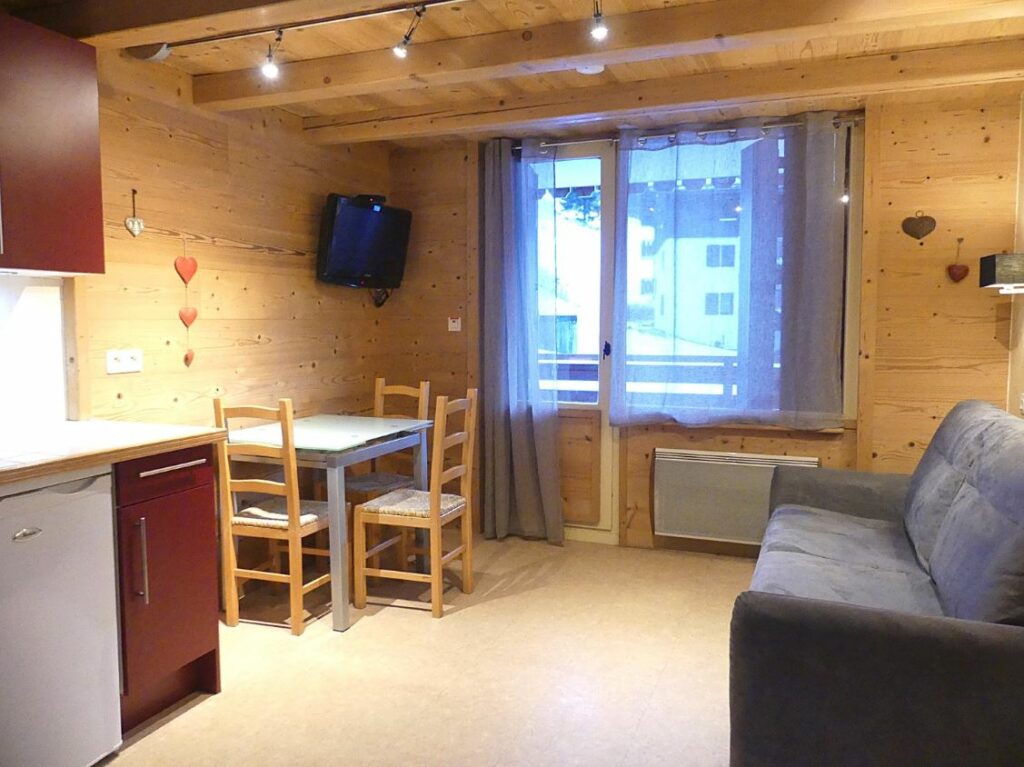 Appartement 3*** sur les pistes, centre village – 1 chambre – 4 voyageurs – 27 m²