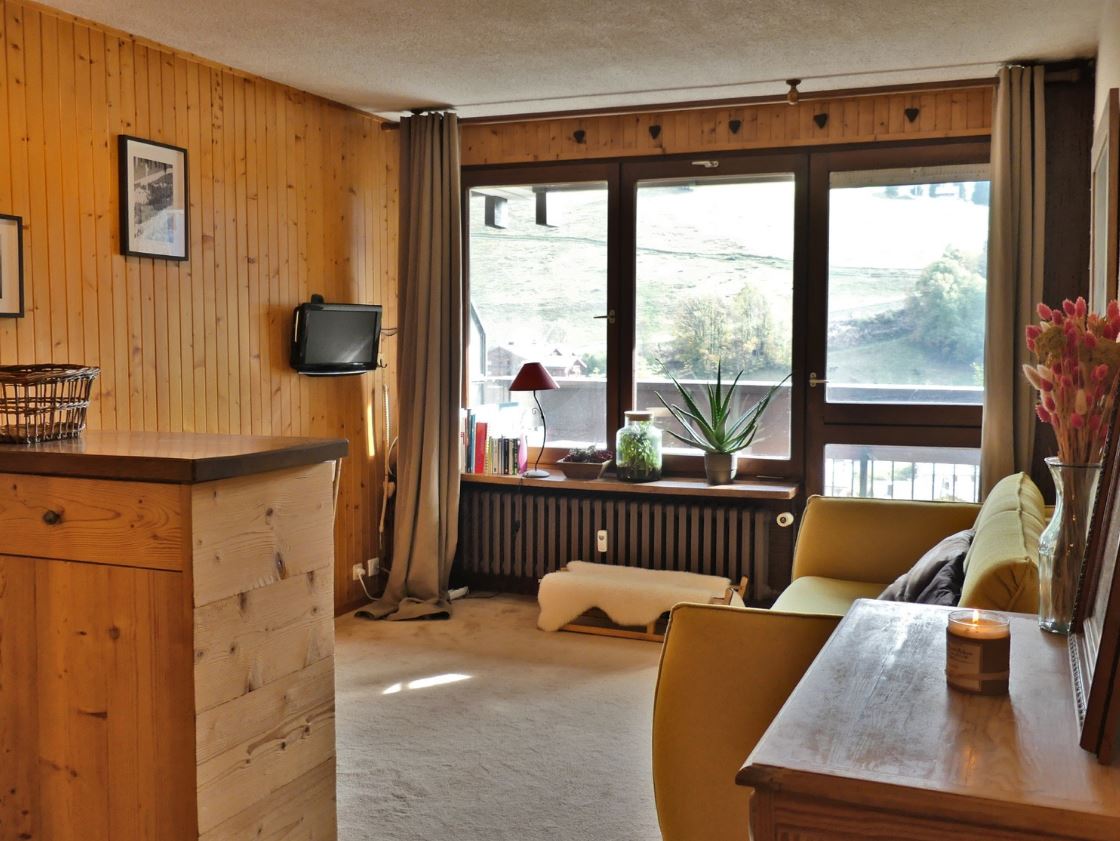 Studio 3***, très belle vue sur le village, les montagnes et les pistes de ski – 1 chambre – 5 voyageurs – 27 m²