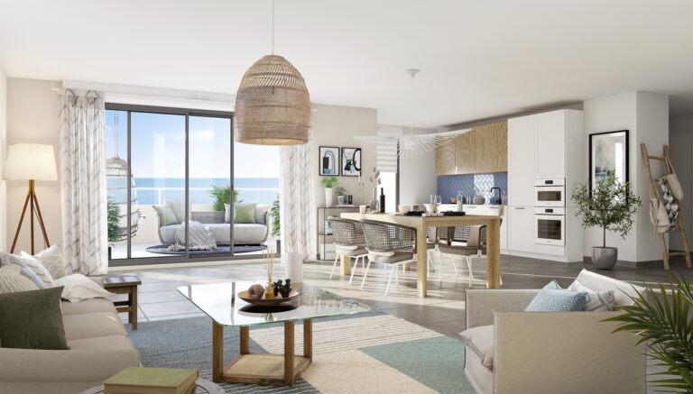 T2 vue mer et terrasse – 3 pièces – 2 chambres – 64.18 m²