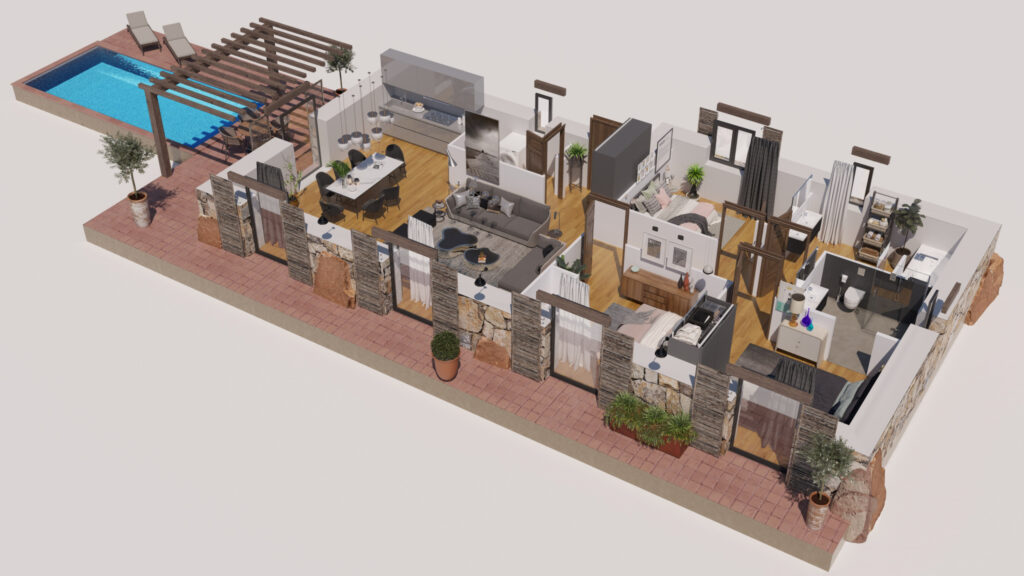 Bergerie T4 avec piscine – 4 pièces – 3 chambres – 108.1 m²