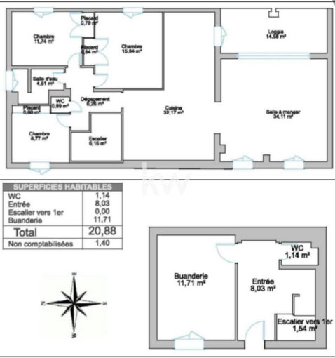 VUE MER PANORAMIQUE PROCHE BASTIA / CAP CORSE- T5 standing M – 5 pièces – 4 chambres – 141 m²