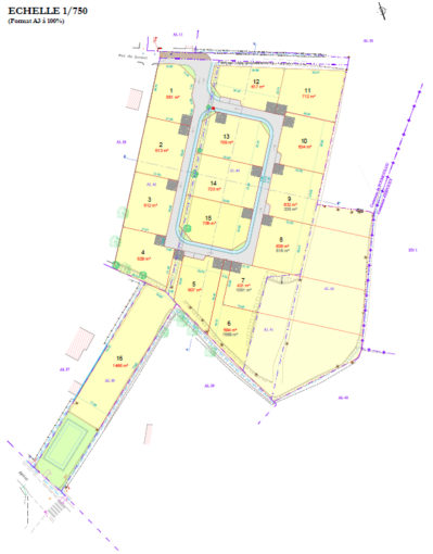 Terrain constructible viabilisé vue Pyrénées 1 486 m2 – 1486 m²