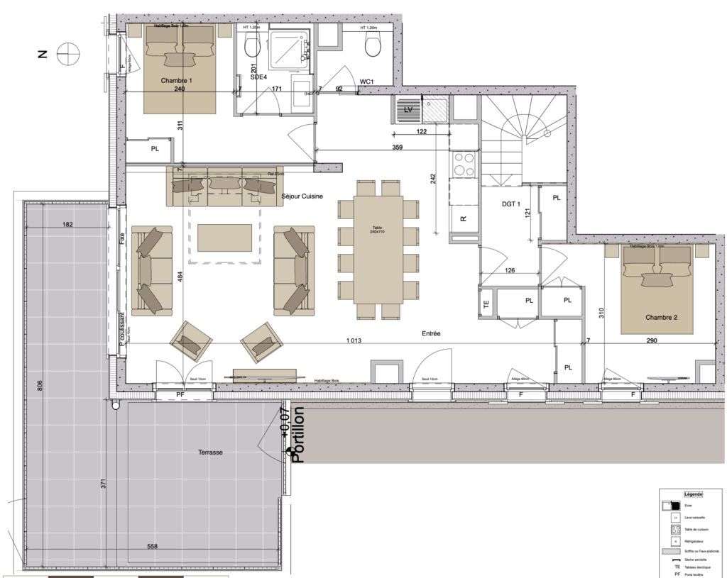 4 PIÈCES 108.04 M2 SAINT GERVAIS LES BAINS : T5 EN RÉSIDENCE – 4 pièces – 3 chambres – 10804 m²