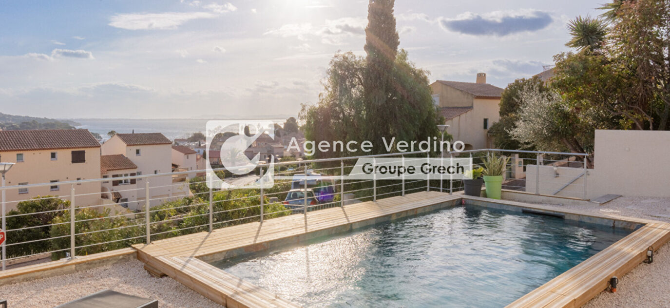 Nouveauté – Carqueiranne – Villa vue mer 140 m2 avec piscine – 4 pièces – 3 chambres – 140 m²