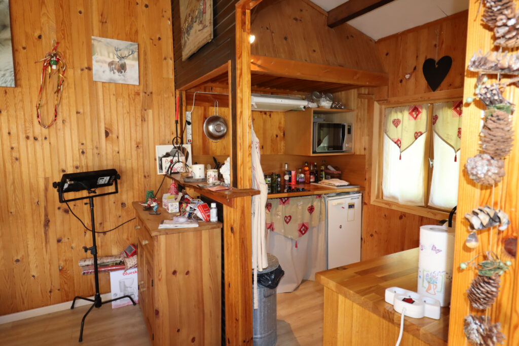 Chalet en bois au milieu des arbres – 5 pièces – 4 chambres – 75 m²