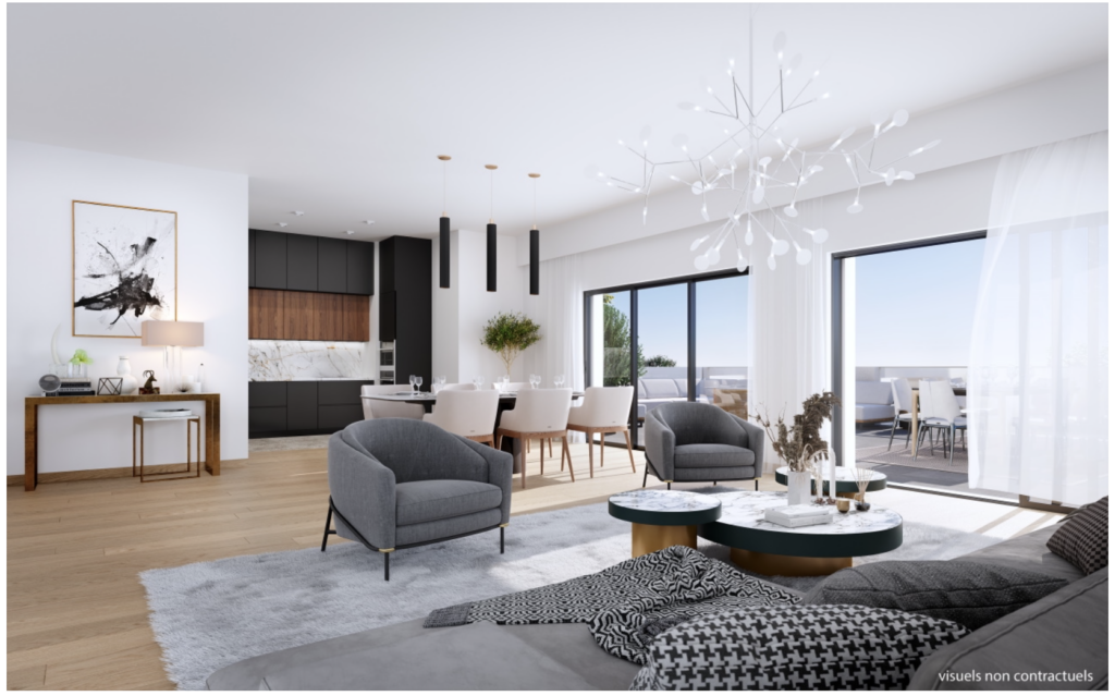 EVIAN LES BAINS – T3 NEUF – VUE SUR LAC LEMAN  – 3 pièces – 2 chambres – 72.65 m²