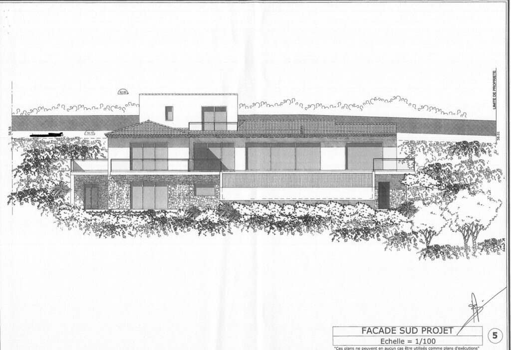 Villa vue mer avec projet permis de construire accordé  – 3 pièces – 1 chambre – 90 m²