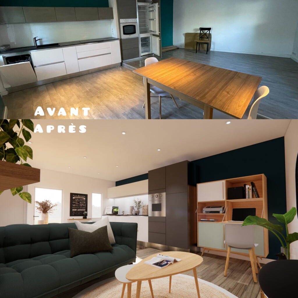 Maison 3 pièces 62 m2 avec terrasse et cour privative  – 3 pièces – 2 chambres – 62 m²