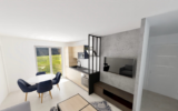Appartement T3 à Bernex vue Dent D’Oche  – 3 pièces – 2 chambres – 46.04 m²