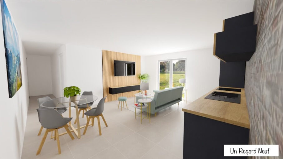 Appartement T3 avec jardin à Bernex  – 3 pièces – 2 chambres – 68.24 m²