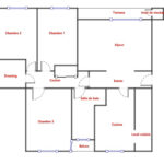 Appartement T4 traversant 84 m2  – 4 pièces – 3 chambres – 84 m²