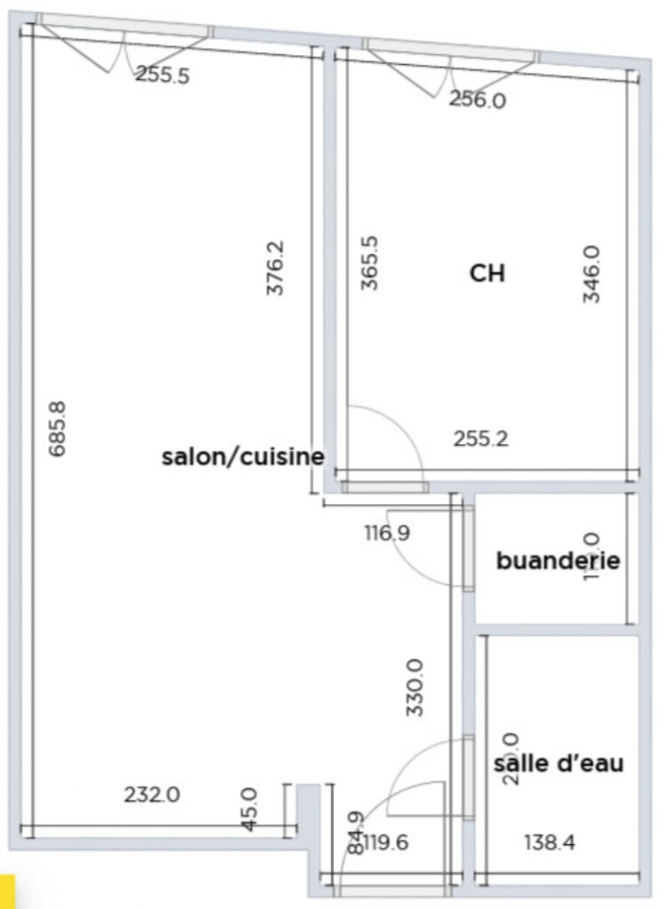 Appartement T2 à 10min d’Evian-les-Bains  – 2 pièces – 1 chambre – 34.6 m²