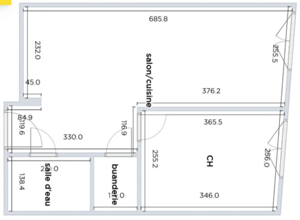 Appartement T2 à 10min d’Evian-les-Bains  – 2 pièces – 1 chambre – 34.6 m²