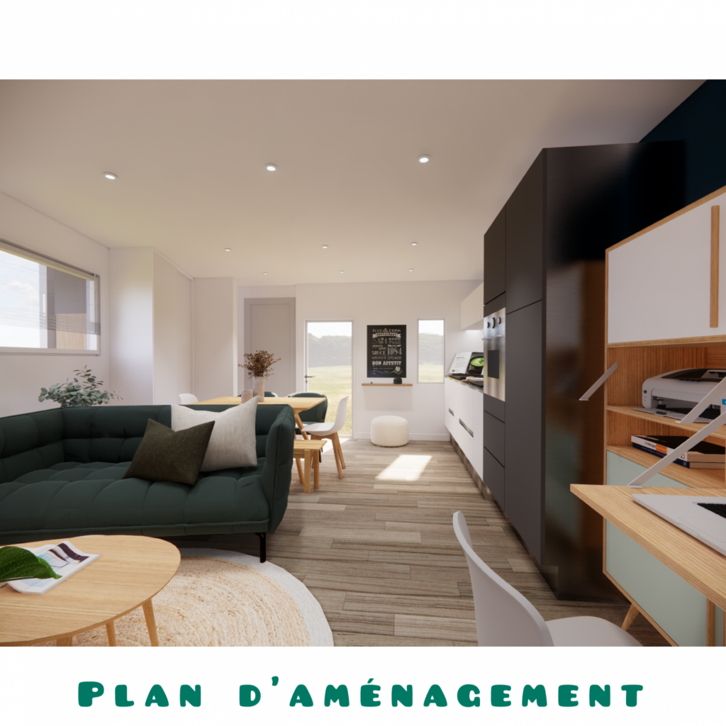 Maison 3 pièces 62 m2 avec terrasse et cour privative  – 3 pièces – 2 chambres – 62 m²