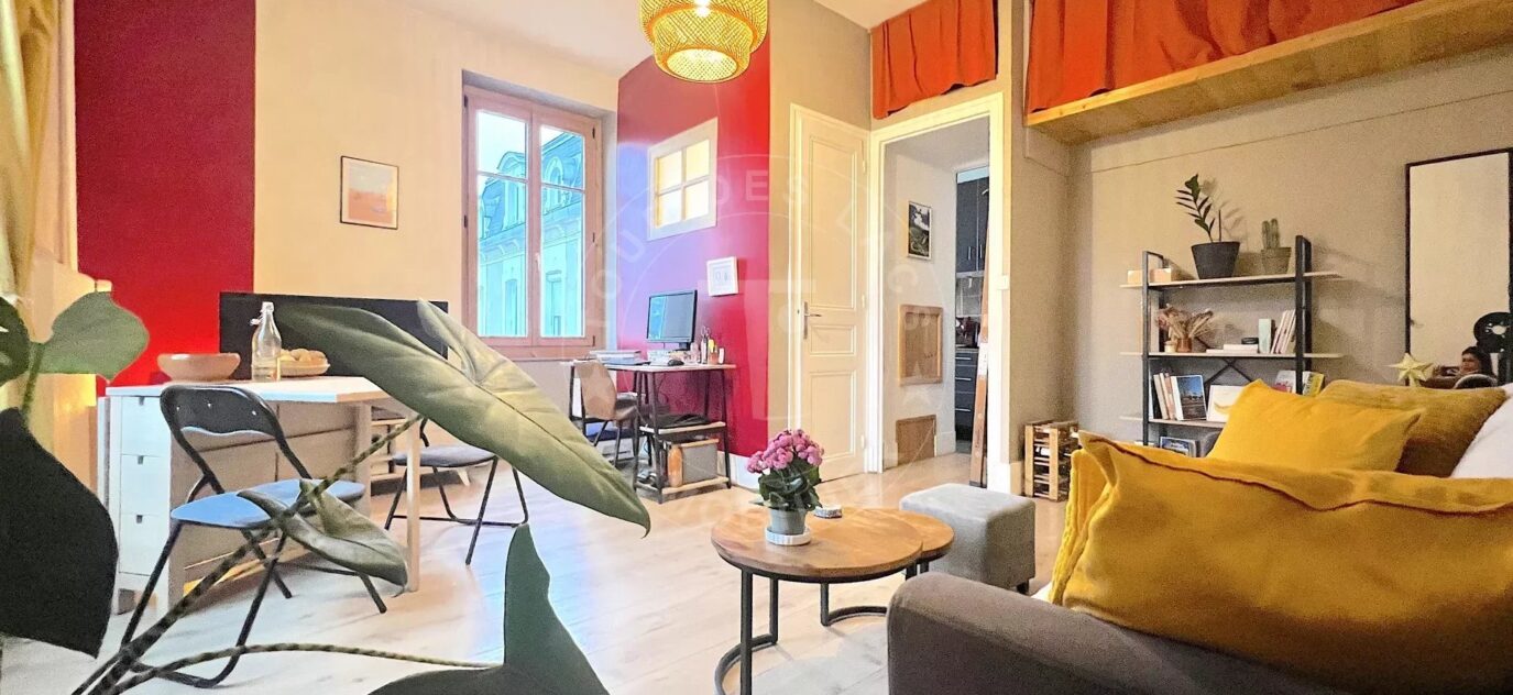 Vente appartement T.2 en plein cœur d’Aix les bains – 2 pièces – NR chambres – 8 voyageurs – 44 m²