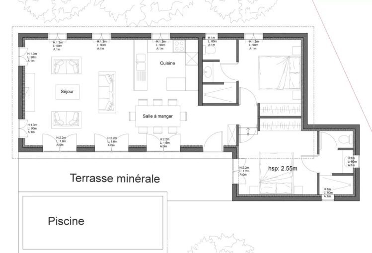 PAESANA – Villa récente, 3 pièces avec piscine / Muratello – 3 pièces – 2 chambres – NR voyageurs – 80 m²
