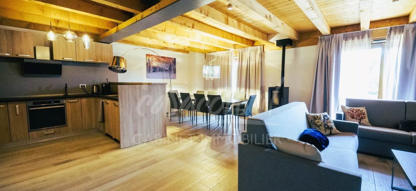 Combloux – Appartement 2 Niveaux vue Mt Blanc – 4 pièces – 3 chambres – 110 m²