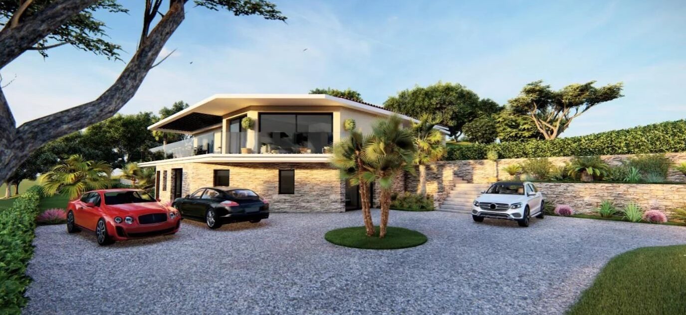 Villa avec vue mer panoramique et projet d’agrandissement – Proche de Mandelieu – 6 pièces – 5 chambres – 180 m²