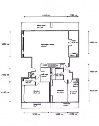 Rimiez – 4 pièces dernier étage – Piscine – 4 pièces – 3 chambres – 14 voyageurs – 153.44 m²