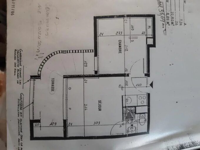 Appartement 2 pièces – Aiguillon – 2 pièces – 1 chambre – 30 m²