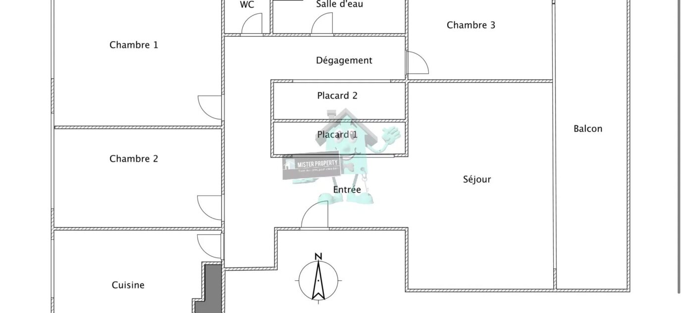 Marly le Roi – Appartement 4 Pièces + Loggia – Dernier étage – 4 pièces – 3 chambres – 84.42 m²