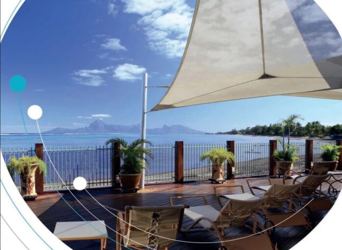 Somptueuse propriété pieds dans l’ eau vue mer époustouflante .                     Commune à Tahiti, Polynésie française – 16 pièces – NR chambres