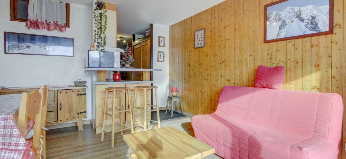 Joli appartement studio dans le centre de Morzine avec un excellent potentiel de location – 2 pièces – NR chambres – 8 voyageurs – 31.31 m²