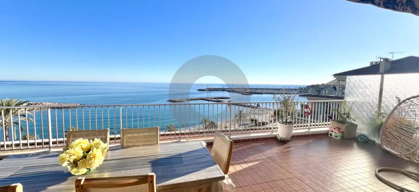 Menton Garavan – Vue panoramique mer – Dernier étage avec rooftop – 4 pièces – NR chambres – 105.86 m²