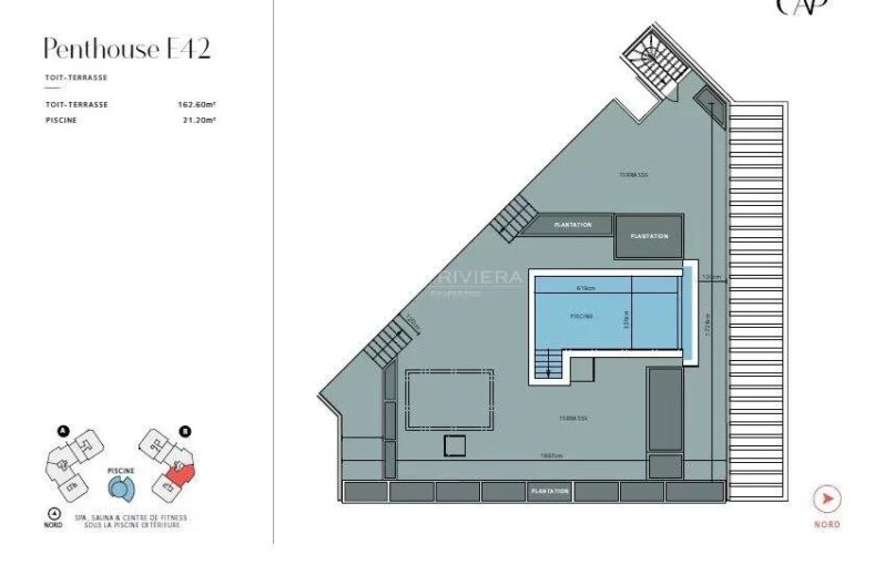 CAP D’ANTIBES –  Penthouse de 185m² dans résidence d’exception – E42 – 5 pièces – 4 chambres – 14 voyageurs – 185 m²
