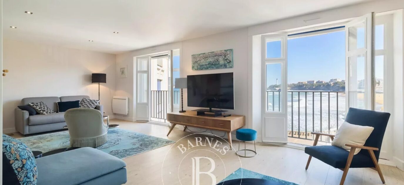 INDIGO – Appartement Vue Panoramique sur la Grande plage de Biarritz – BARNES – 1 chambre – 1 voyageur – 65 m²