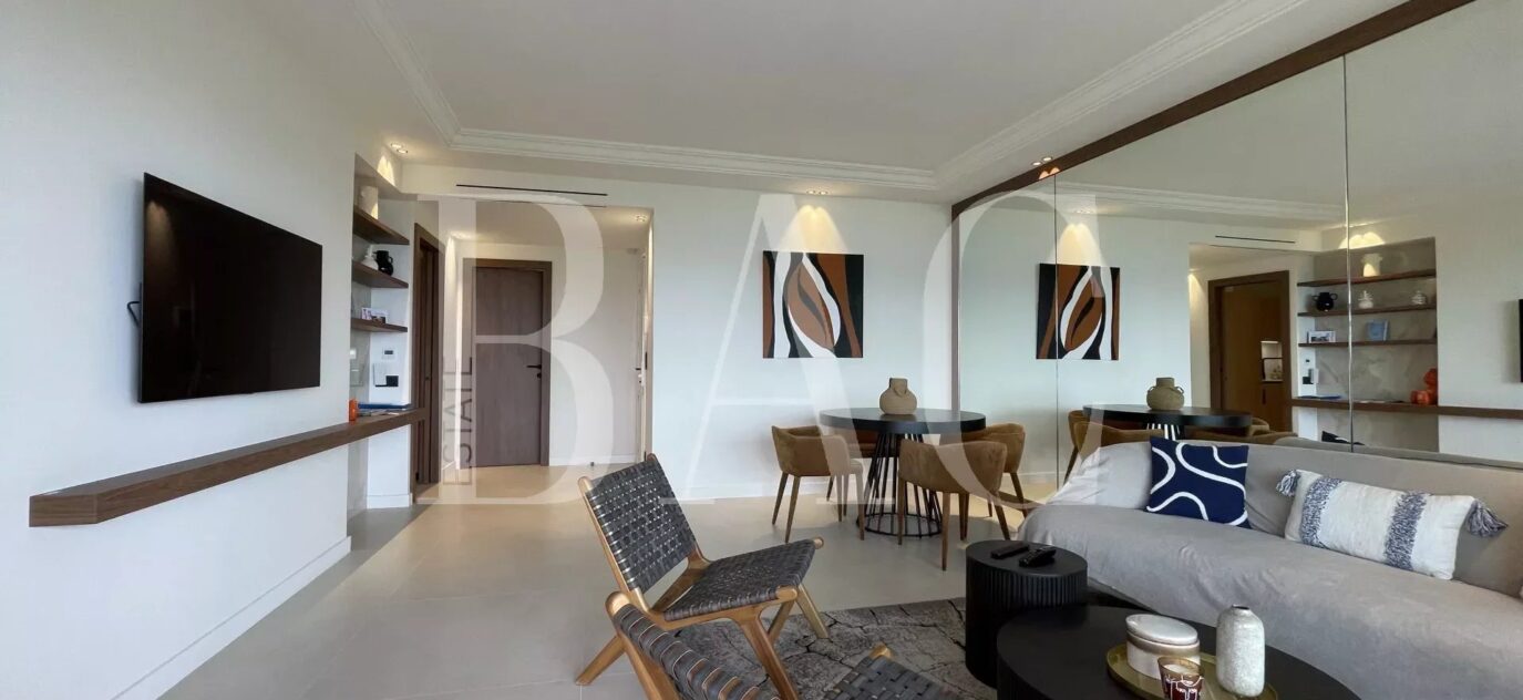 Cannes, Croisette, superbe appartement avec vue mer panoramique – 3 pièces – 2 chambres – 14 voyageurs – 60 m²