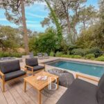 LOCATION VILLA LA GUERANDIÈRE , POUR 12 PERSONNES AVEC PISCINE ET JACUZZI, AU MOULLEAU – ARCACHON – NR chambres – 1 voyageur – 280 m²