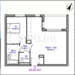 Appartement Type 2 RDJ – 2 pièces – 1 chambre – NR voyageurs – 47.97 m²