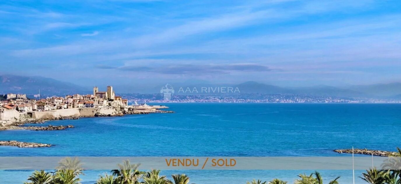 VENDU – Co-Exclusivité – Antibes – Quartier de l’Ilette – 4 pièces avec vue mer panoramique – piscine – 4 pièces – 3 chambres – 14 voyageurs – 127 m²