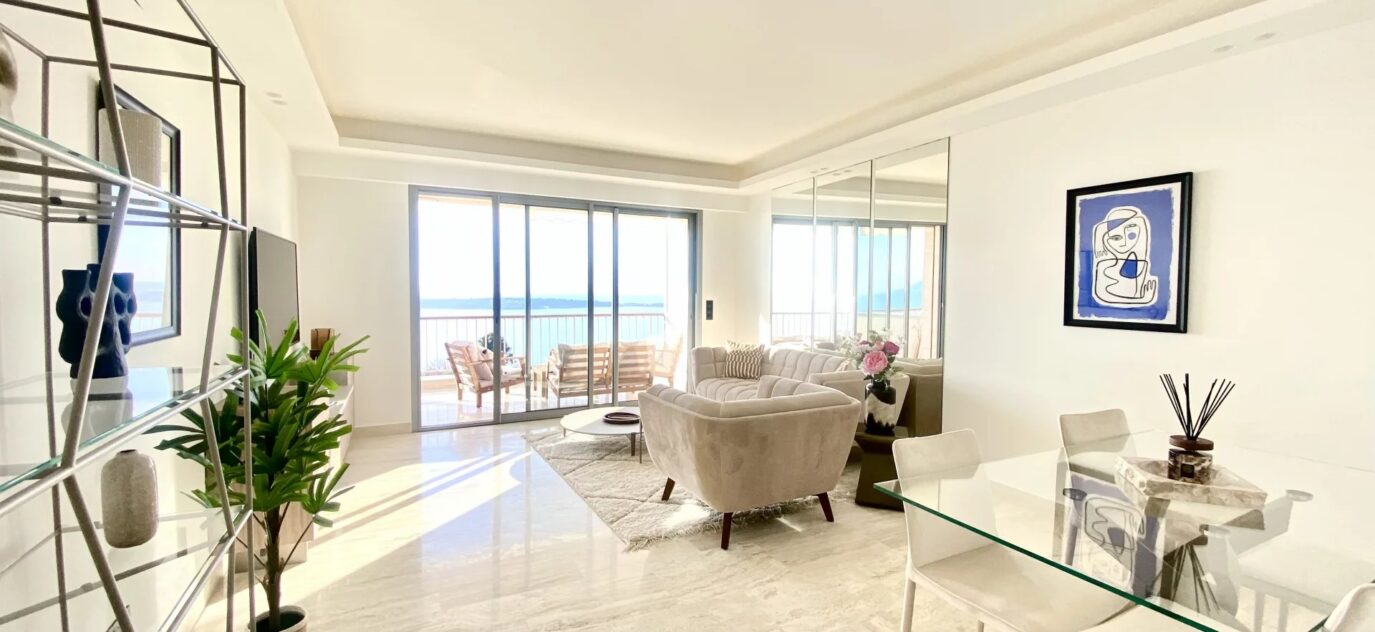 Cannes Californie résidence  de prestige appartement rénové 3 pièces  terrasse vue panoramique mer – 3 pièces – NR chambres – NR voyageurs – 72.15 m²