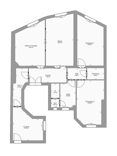 Vavin – Raspail – 5 pièces – 3 chambres – NR voyageurs – 130 m²