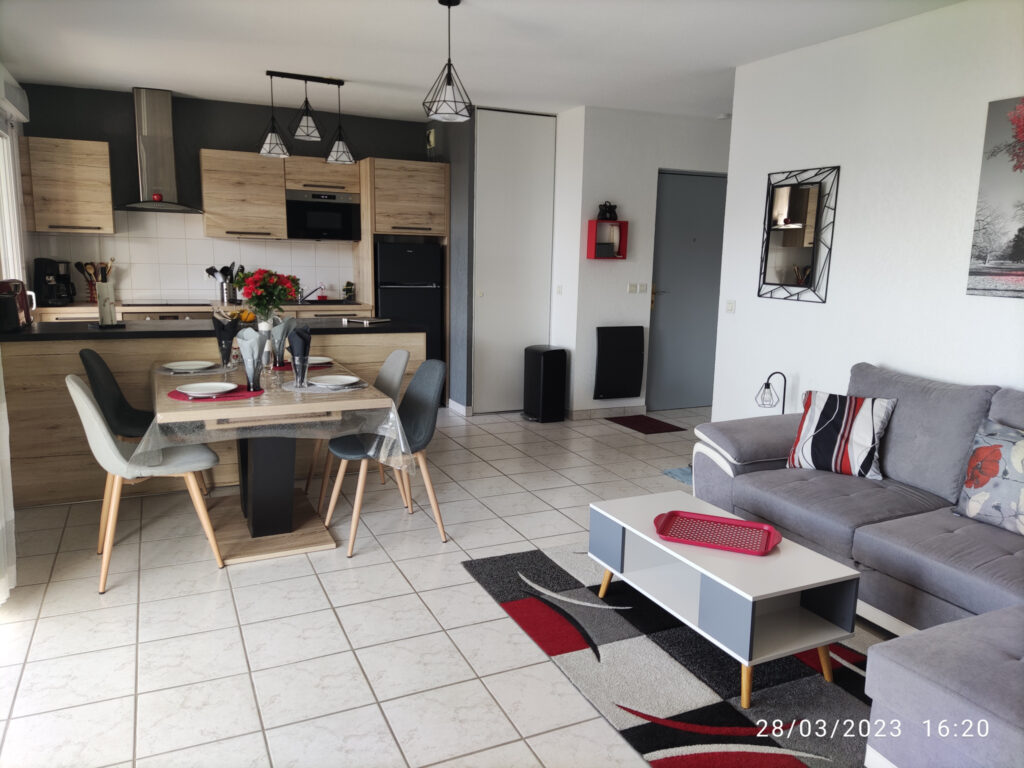 Appartement T3 vue lac à Publier / Evian-les-Bains  – 3 pièces – 2 chambres – 60 m²