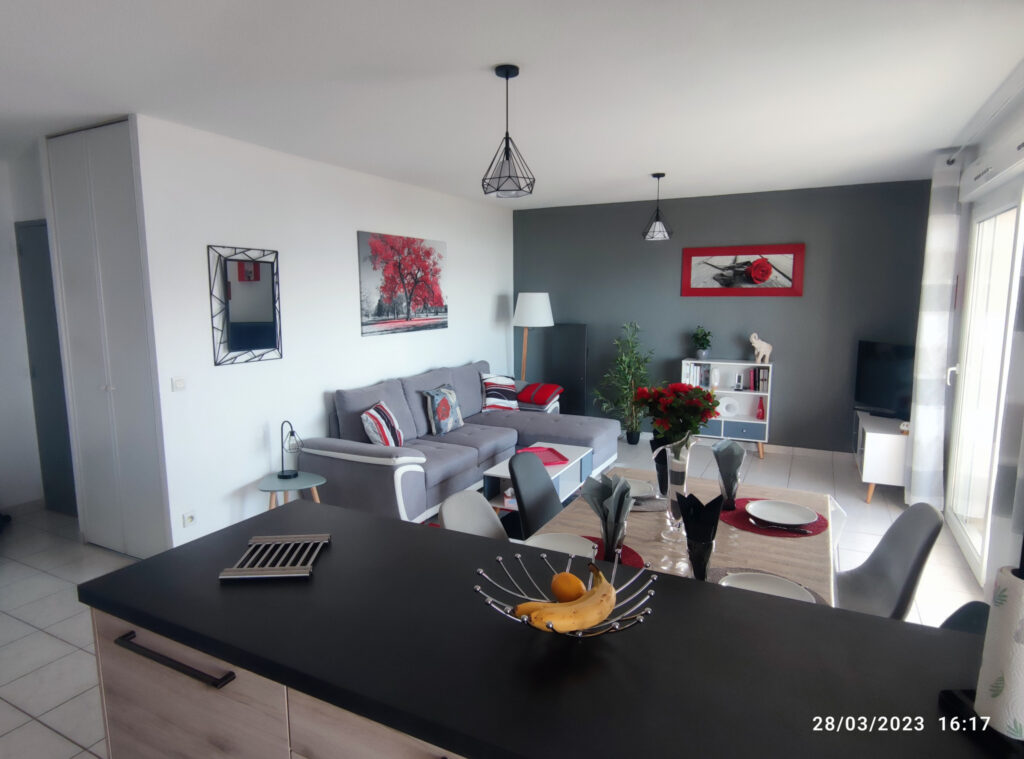 Appartement T3 vue lac à Publier / Evian-les-Bains  – 3 pièces – 2 chambres – 60 m²