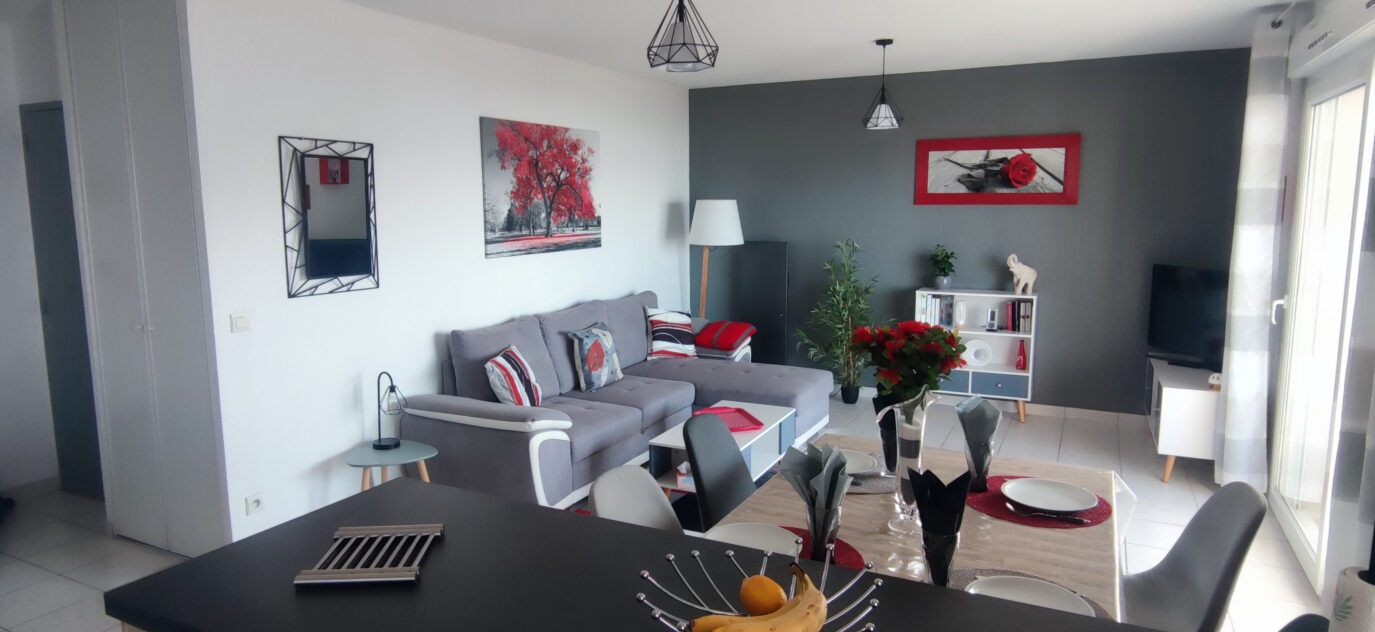 Appartement T3 vue lac à Publier / Evian-les-Bains  – 3 pièces – 2 chambres – 60 m²