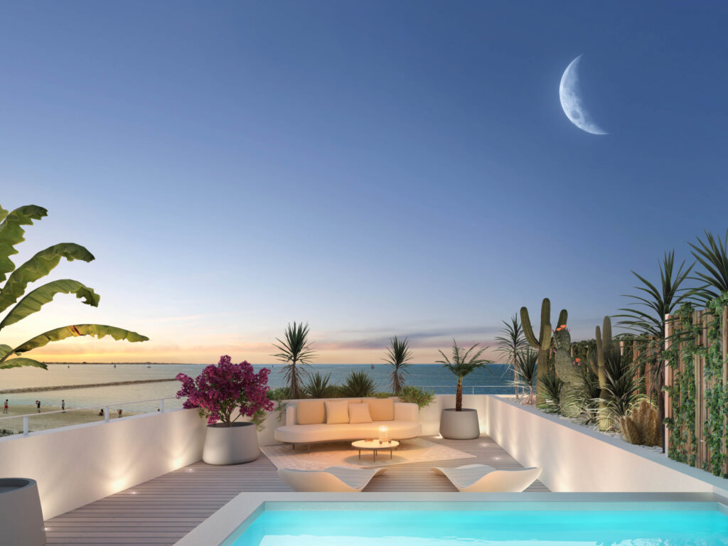 Exclusif – appartement vue mer – Grau du roi – accès plage – 4 pièces – 3 chambres – 98.7 m²