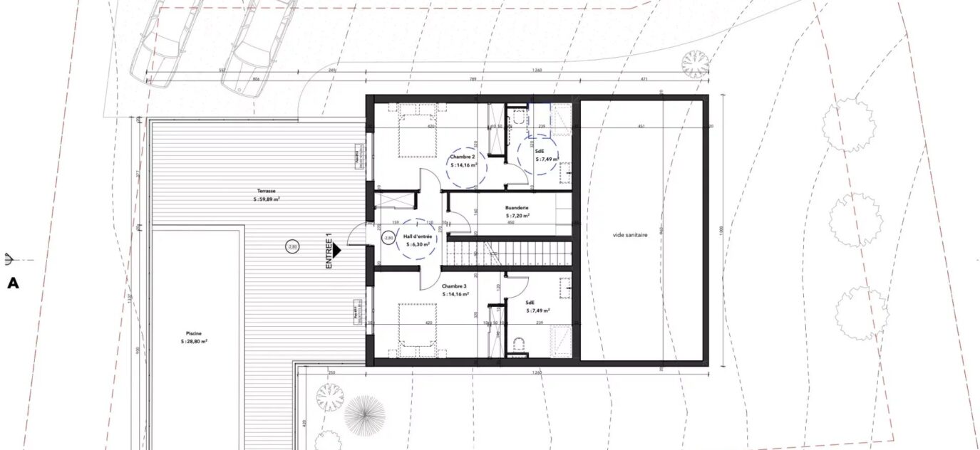 Terrain avec projet de construction – Afa – NR pièces – NR chambres – 12 voyageurs – 735.1 m²