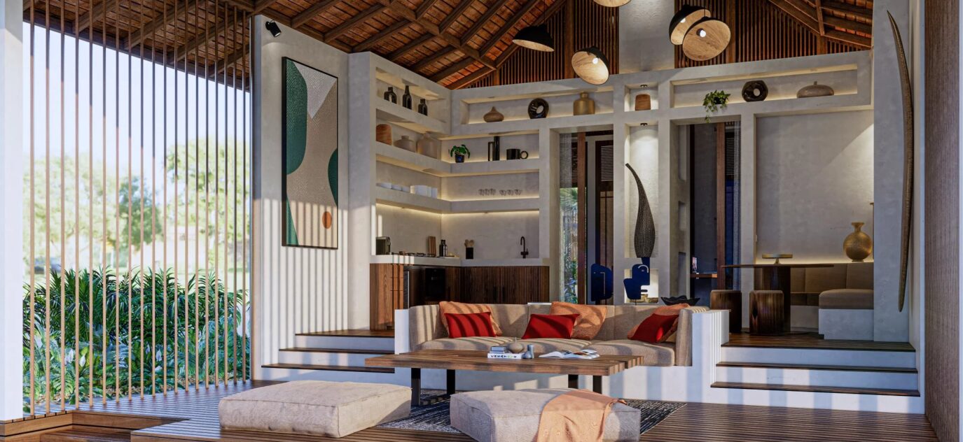 Villa 2 chambres sur la plage – Lombok – 3 pièces – 2 chambres – 22 voyageurs – 193 m²