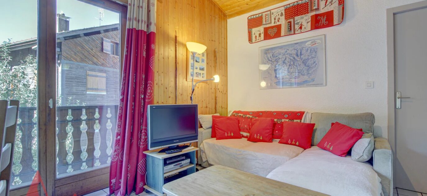 Superbe Appartement de 2 chambres + 1 coin nuit, dans le centre de Morzine – 3 pièces – 2 chambres – 8 voyageurs – 50.3 m²