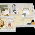 MARSEILLE (13003) 11 rue Nouvelle, Proche des commodités et du – 3 pièces – 2 chambres – NR voyageurs – 50.85 m²