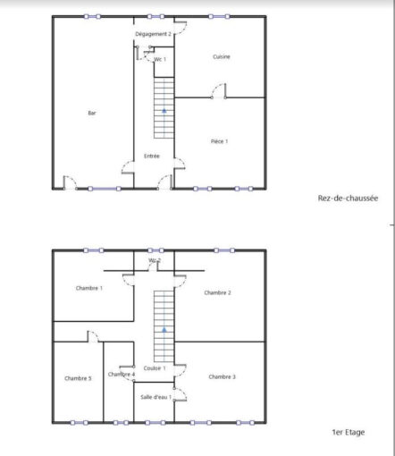 Bâtiment de 325 m2 en bordure de la Meuse à Rénover – NR pièces – 10 chambres – 325 m²