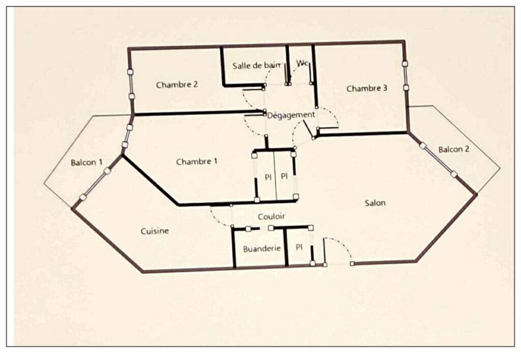 Spacieux appartement 4 pièces  – 4 pièces – 3 chambres – 88.6 m²