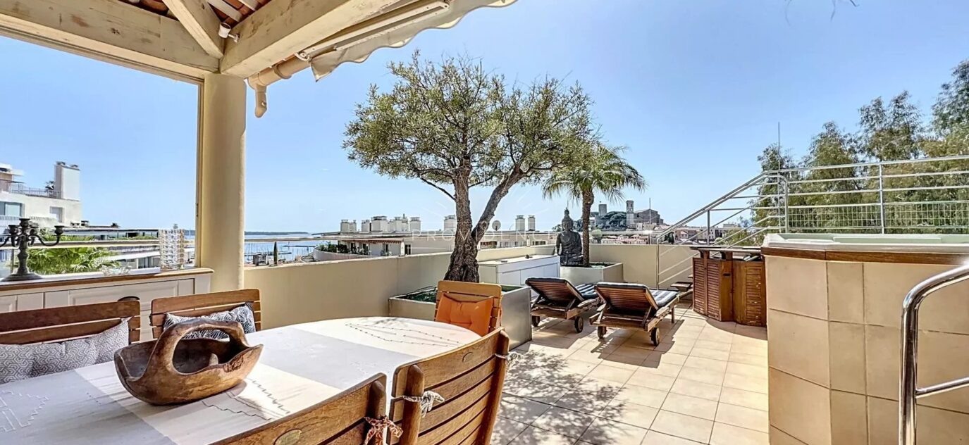 Vente en Nue-Propriété d’un penthouse en plein cœur de Cannes avec Piscine et Vue Mer – 5 pièces – 3 chambres – 2 voyageurs – 141.05 m²